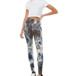 MEDIUM Ultra Flirt Juniors' Textured High-Rise Phone Pocket Leggings-NEW